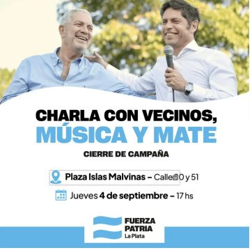 Entre recorridas y charlas en la ciudad de las diagonales, Kicillof cierra la campaña de Fuerza Patria