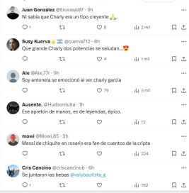 Cómo fue el cálido encuentro entre Charly García y Lionel Messi