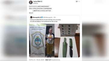 Una mujer quiso acuchillar a un fotógrafo por “kukardo” y Milei acusó al kirchnerismo