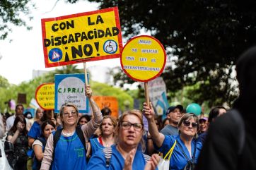 Nueva marcha con incidentes en el Congreso