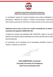 Convocatoria urgente en la UCR bonaerense: buscan normalizar la conducción