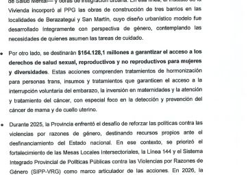 De hormonización a Comisarías de la Mujer, cuánto destinará la Provincia a derechos sexuales y género