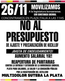 Sí o No al Presupuesto: la interna docente también se juega en la Legislatura