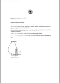 Nuevo parte: Cristina Kirchner continuará internada tras su complicación abdominal