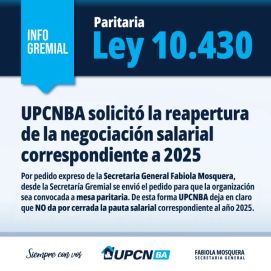 Tras la tregua por las fiestas, UCPN pidió reabrir las paritarias bonaerenses