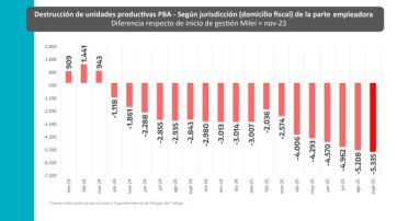 Las políticas de Milei provocaron el cierre de ocho empresas por día en la Provincia