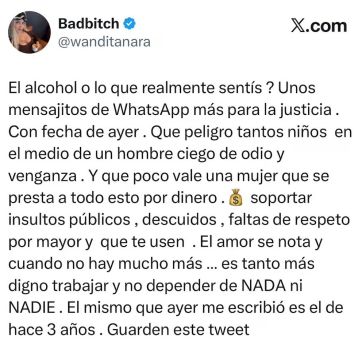 Wanda Nara contra Mauro Icardi tras supuesto contacto nocturno: “Los borrachos no mienten”