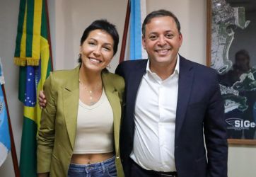 Mayra Mendoza fue a Brasil a gestionar fondos para obras hídricas
