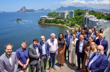 Mayra Mendoza fue a Brasil a gestionar fondos para obras hídricas