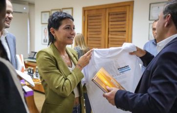 Mayra Mendoza fue a Brasil a gestionar fondos para obras hídricas