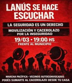 Lanús: denuncian a exintendente y funcionario de la SIDE por organizar una marcha