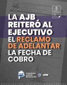 La AJB se sumó a los docentes y también pide adelantar fecha de cobro