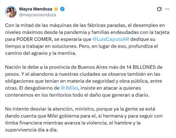 Tasas polémicas: Caputo criticó a los municipios y Mayra Mendoza  le salió al cruce
