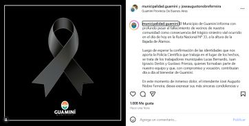 Pesar en Guaminí: murieron el director de Prensa y dos empleados en un accidente