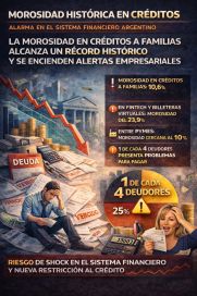 La morosidad en créditos familiares alcanza un récord histórico y enciende alarmas 