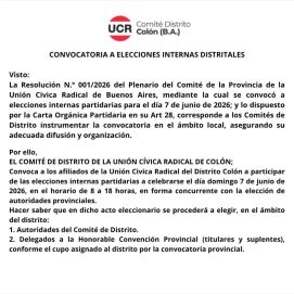 Así en los pueblos como en el Comité: la disputa en la UCR se traslada a los distritos