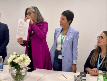 Mayra Mendoza fue al Foro de la ONU para buscar fondos para la cuenca de los Arroyos