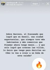 Redes al rojo vivo: Yeza y Barrera se cruzaron por la Zona Fría