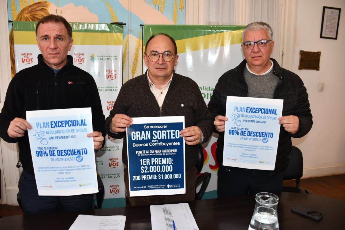 Si pagás, ganás: intendente sortea millones entre contribuyentes cumplidores