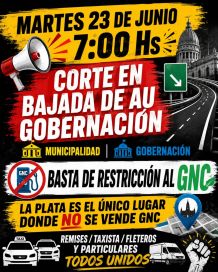 Paro de taxistas y remiseros: anuncian seis cortes y se complica el tránsito en La Plata