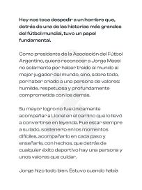 La despedida inmesa a Jorge Messi por parte de los clubes, famosos y colegas