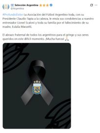 Murió Eulalia Marzetti, la mamá de Lionel Scaloni