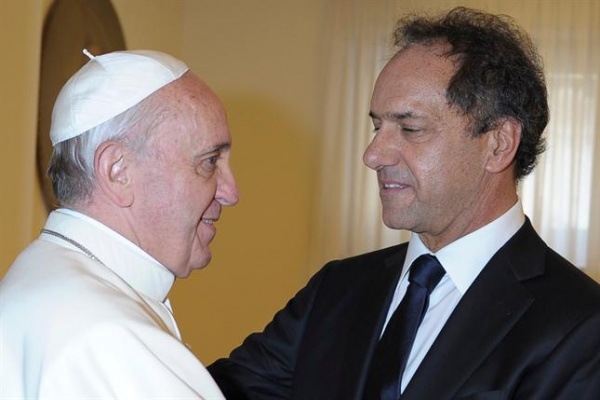 Scioli, entusiasmado con la llegada del Papa