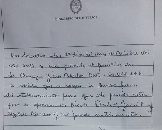 Diputado no quiso sacar la urna, y se armó...