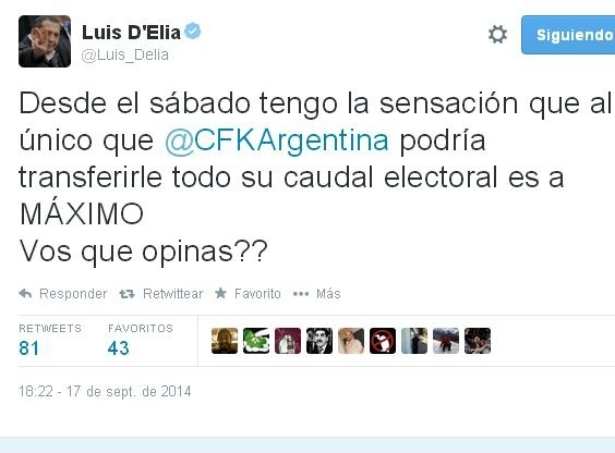 Peleado con Scioli, ultra K postula a Máximo