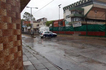 Intendente señaliza con patrulleros