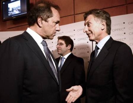 Encuesta: Scioli 36,4, Macri 30,3, Massa 22,1