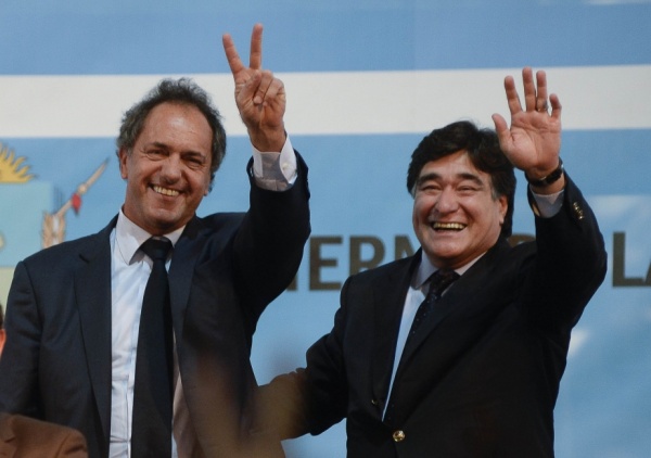 Scioli y Zannini, y un espaldarazo a Máximo