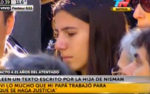 En el acto de la AMIA, la hija de Nisman