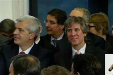 CFK con Julián y Aníbal en la Rosada