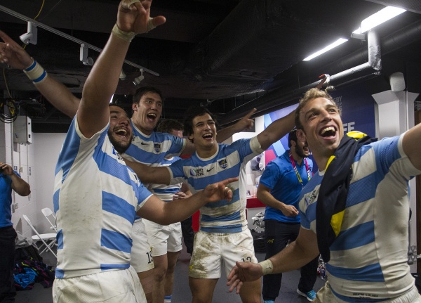 Los Pumas eufóricos en la intimidad