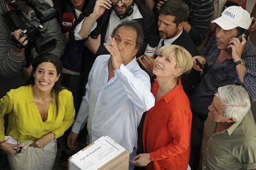 Votó Scioli: Mano a mano hemos quedado