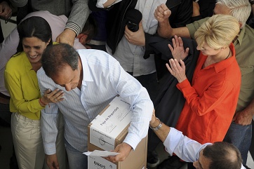 Votó Scioli: Mano a mano hemos quedado