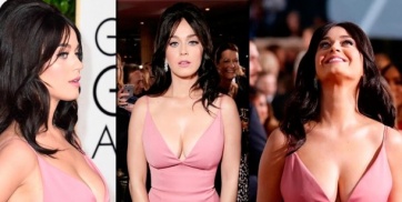 Katy Perry se puso cariñosa en los Globos de Oro