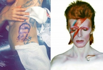 El impresionante tatuaje de Lady Gaga dedicado a David Bowie