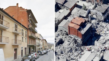 El antes y el después de Italia tras el devastador terremoto