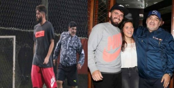 Diego Maradona Junior jugó al fútbol con su padre
