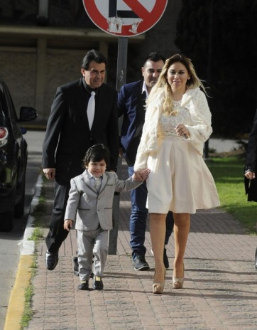 Sin Maradona, Verónica Ojeda bautizó a Dieguito Fernando