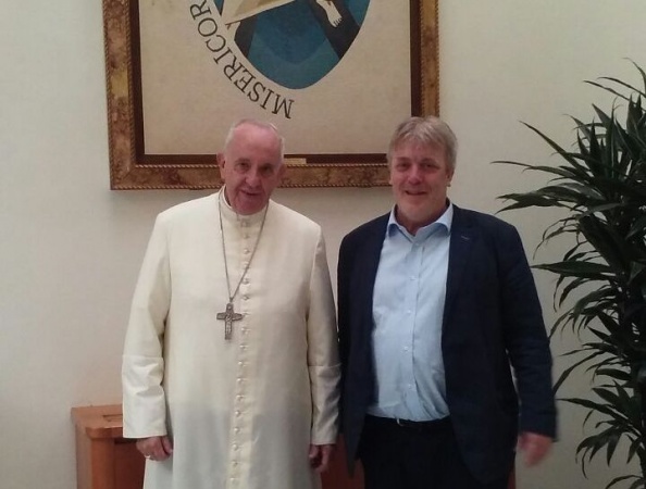 Gustavo Vera se reunió con el Papa y hablaron de narcotráfico, refugiados y esclavitud