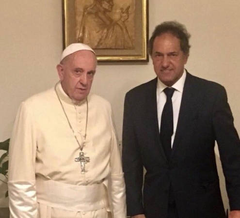 Scioli, el primero en reunirse con el Papa en 2017