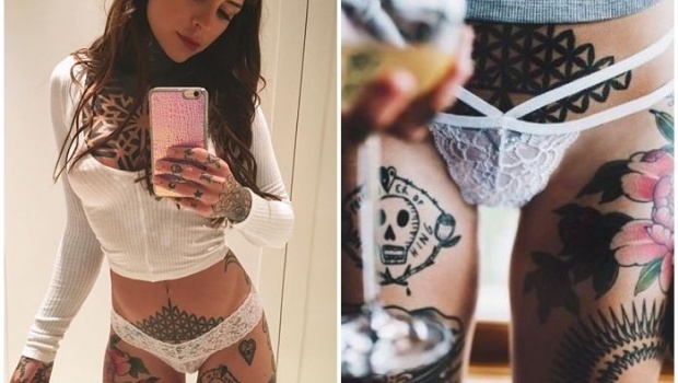 Un seguidor se tatuó a Cande Tinelli en ropa interior - La Tecla