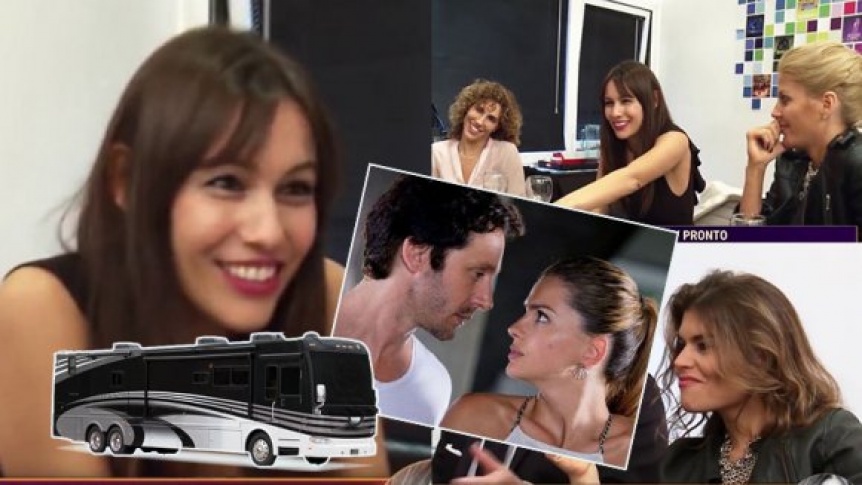 Pampita se rió con sus amigas del episodio en el motorhome