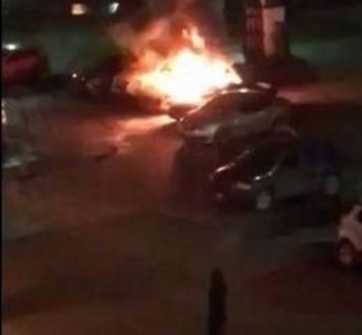 Tensión: fuego y vidrios rotos en el Senado y dos autos incendiados en el ministerio de Seguridad