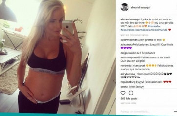 Con una foto de su pancita, La Sueca anunció que está embarazada