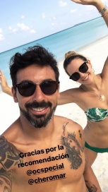 Las fotos del Pocho Lavezzi y Yanina Screpante en las Islas Maldivas