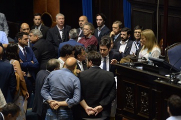 Diputados: discusiones, represión, peleas, denuncias, peritos y confusa votación
